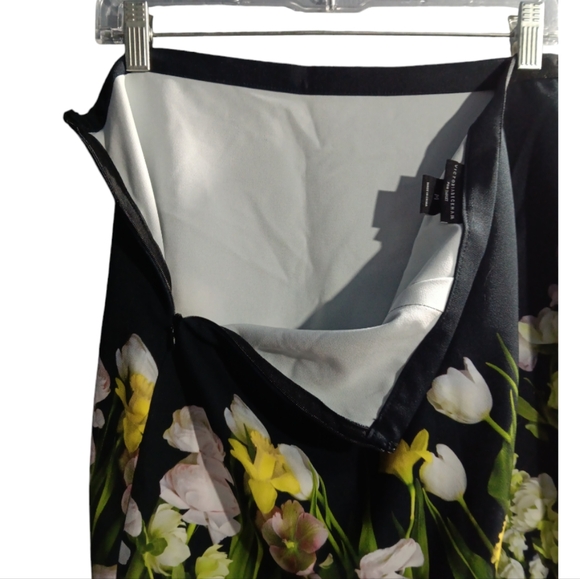 Victoria Beckham Floral Print Skirt SZ M - Picture 4 of 6